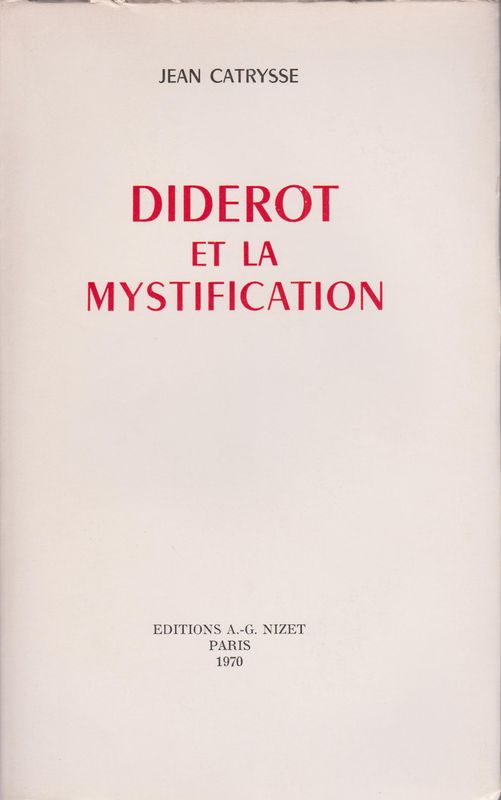 Diderot et la mystification.