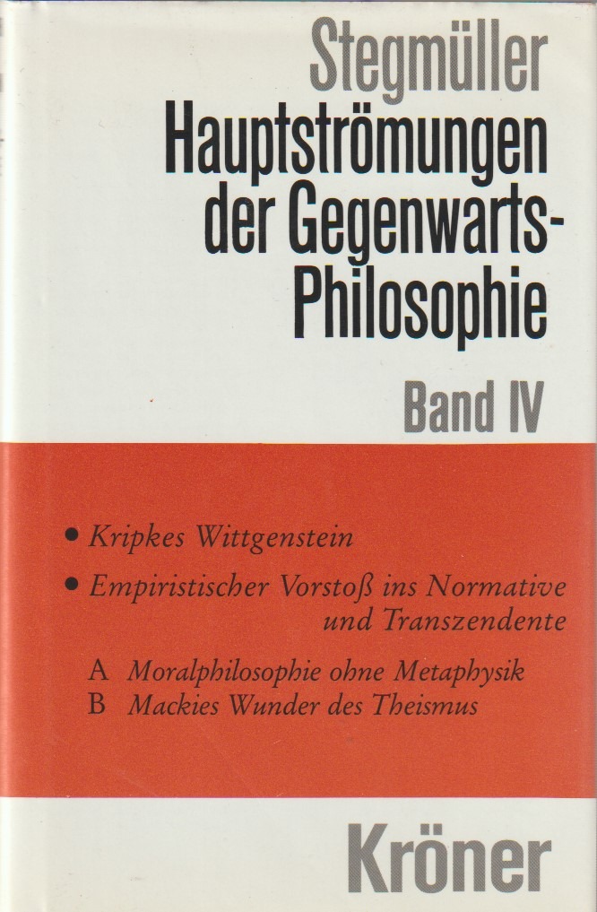 Hauptstromungen der Gegenwartsphilosophie, Bd. 4