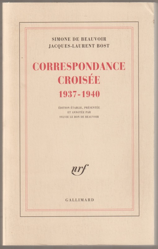 Correspondance croisee, 1937-1940