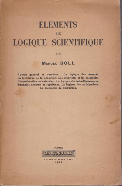 Elements de logique scientifique