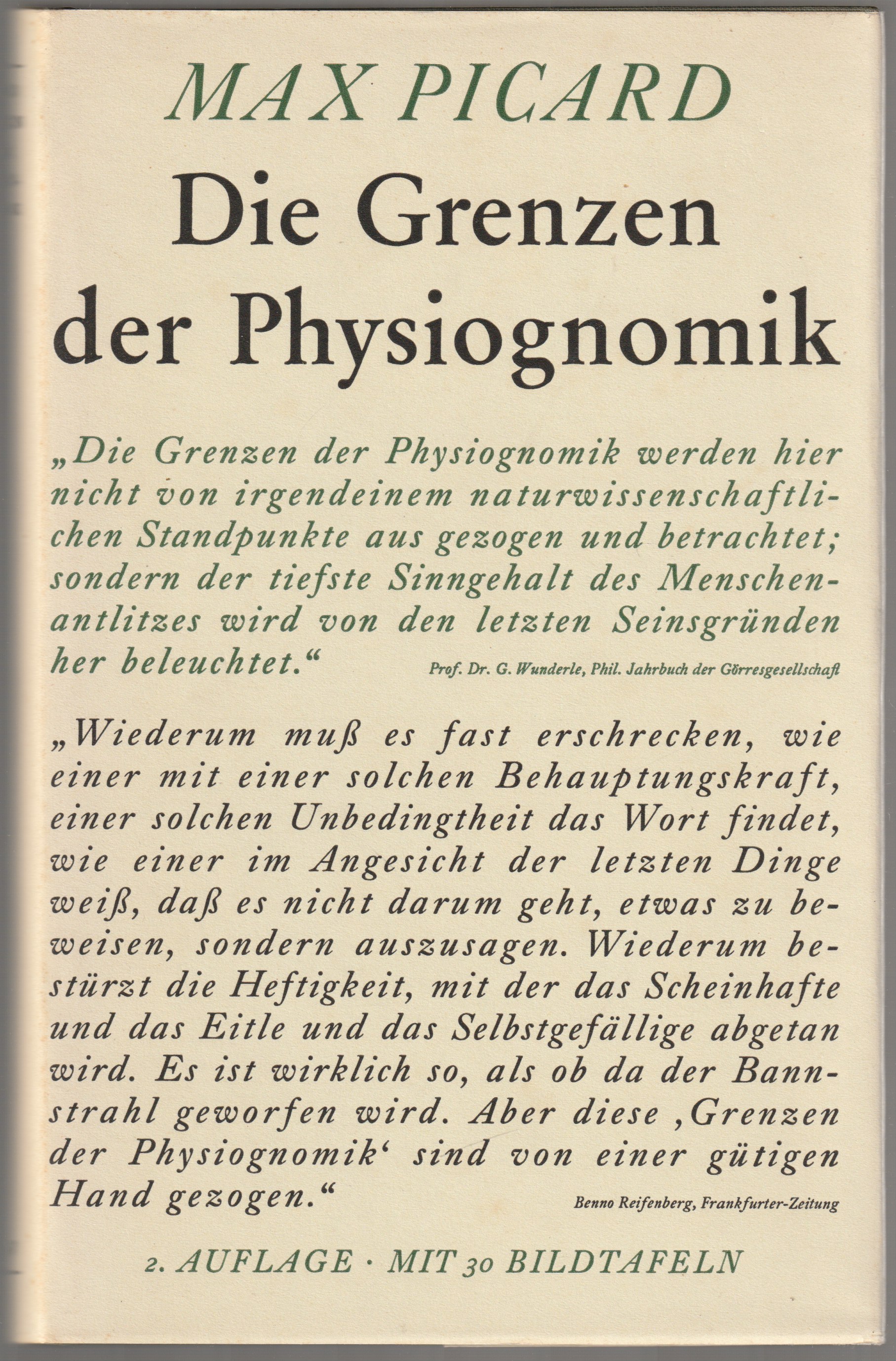 Die Grenzen der Physiognomik. Die Grenzen der Physiognomik.