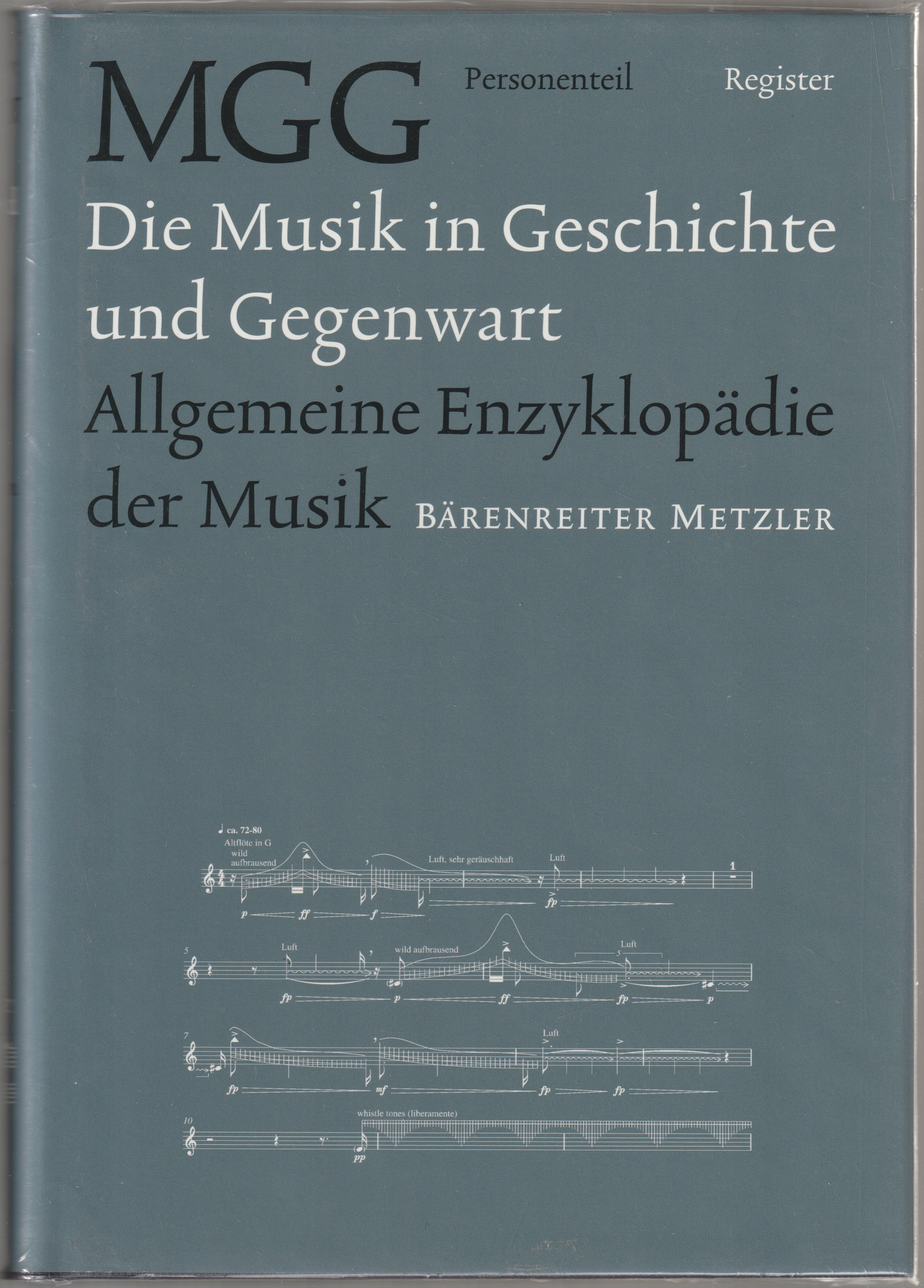 Die Musik in Geschichte und Gegenwart : allgemeine Enzyklopadie der Musik [2,18] Personenteil ; Register.