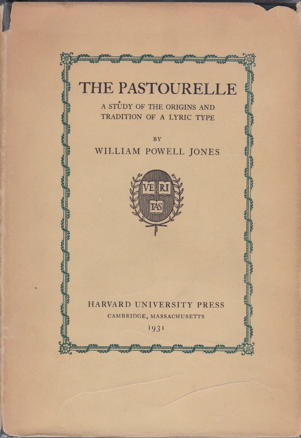 The Pastourelle. A Study of Origins and Tradition of a Lyric Type.