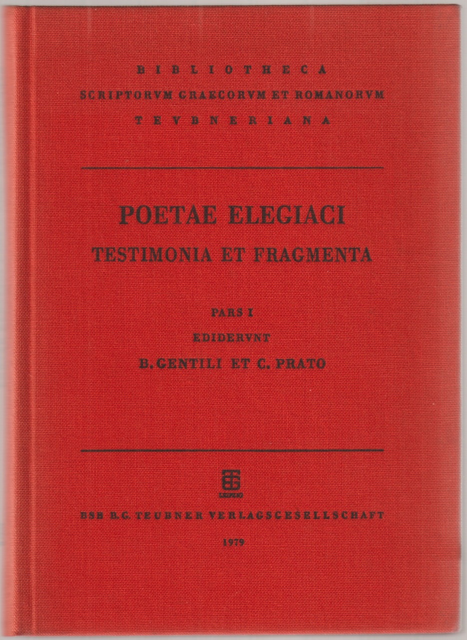 Poetarvm elegiacorvm testimonia et fragmenta, pars 1