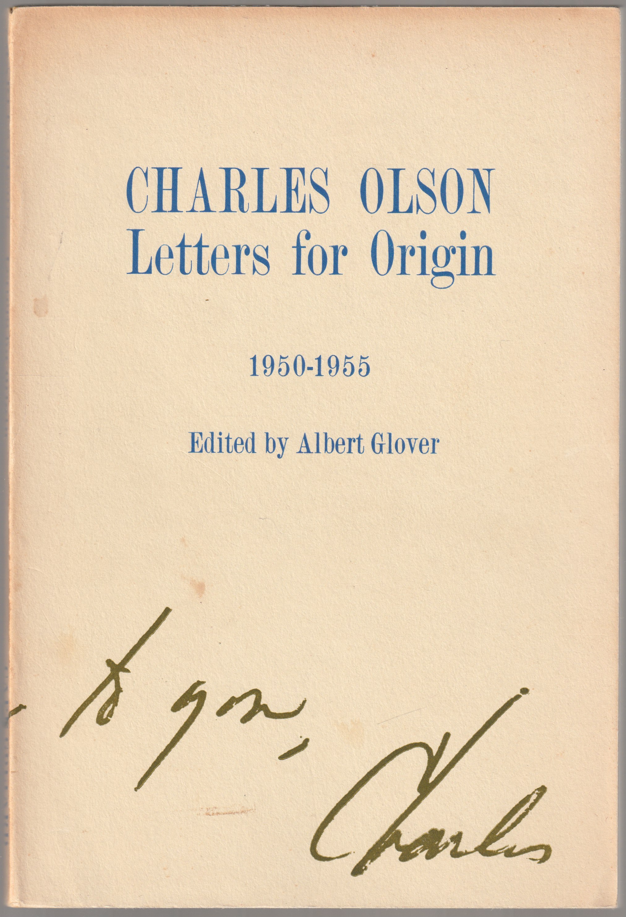 Letters for Origin 1950-1955