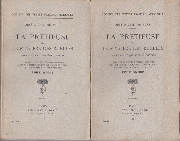 La pretieuse, ou, Le mystere des ruelles/ 1-2.　(Societe des textes francais modernes)
