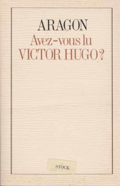 Avez-vous lu Victor Hugo?