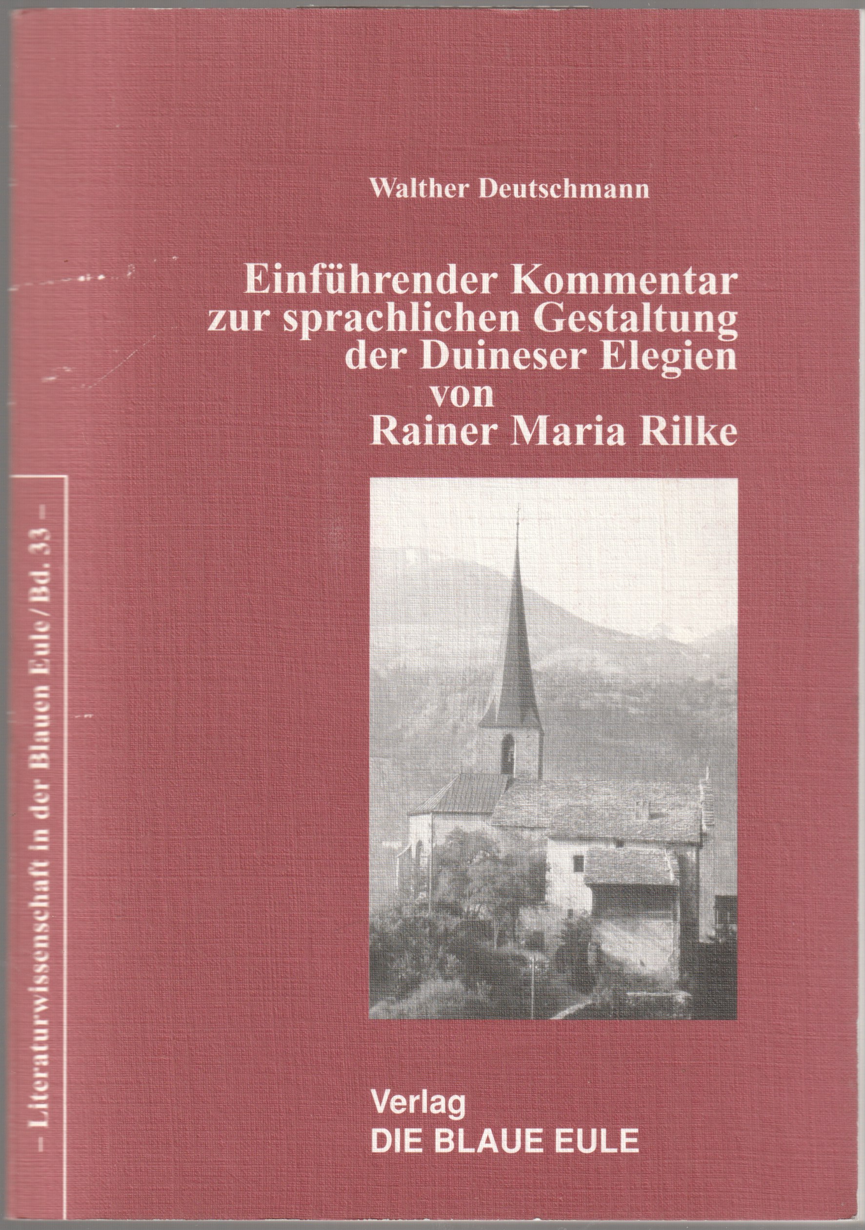 Einfuhrender Kommentar zur sprachlichen Gestaltung der Duineser Elegien von Rainer Maria Rilke. Einfuhrender Kommentar zur sprachlichen Gestaltung der Duineser Elegien von Rainer Maria Rilke.