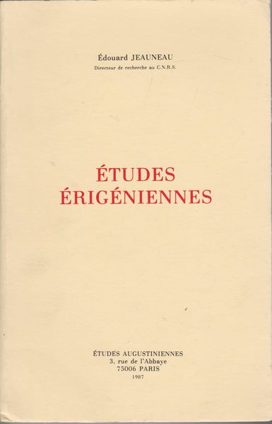 etudes erigeniennes etudes erigeniennes