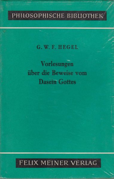Vorlesungen uber die Beweise vom Dasein Gottes Vorlesungen uber die Beweise vom Dasein Gottes