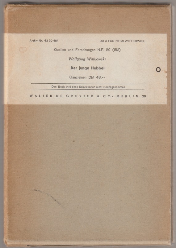 Der junge Hebbel : zur Entstehung und zum Wesen der Tragodie Hebbels Der junge Hebbel : zur Entstehung und zum Wesen der Tragodie Hebbels