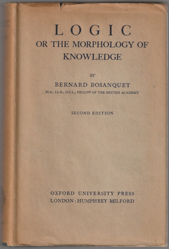 Logic : or the morphology of knowledge. Logic : or the morphology of knowledge.