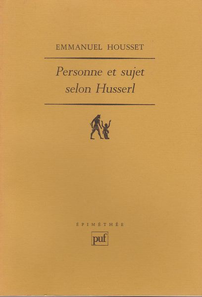 Personne et sujet selon Husserl Personne et sujet selon Husserl
