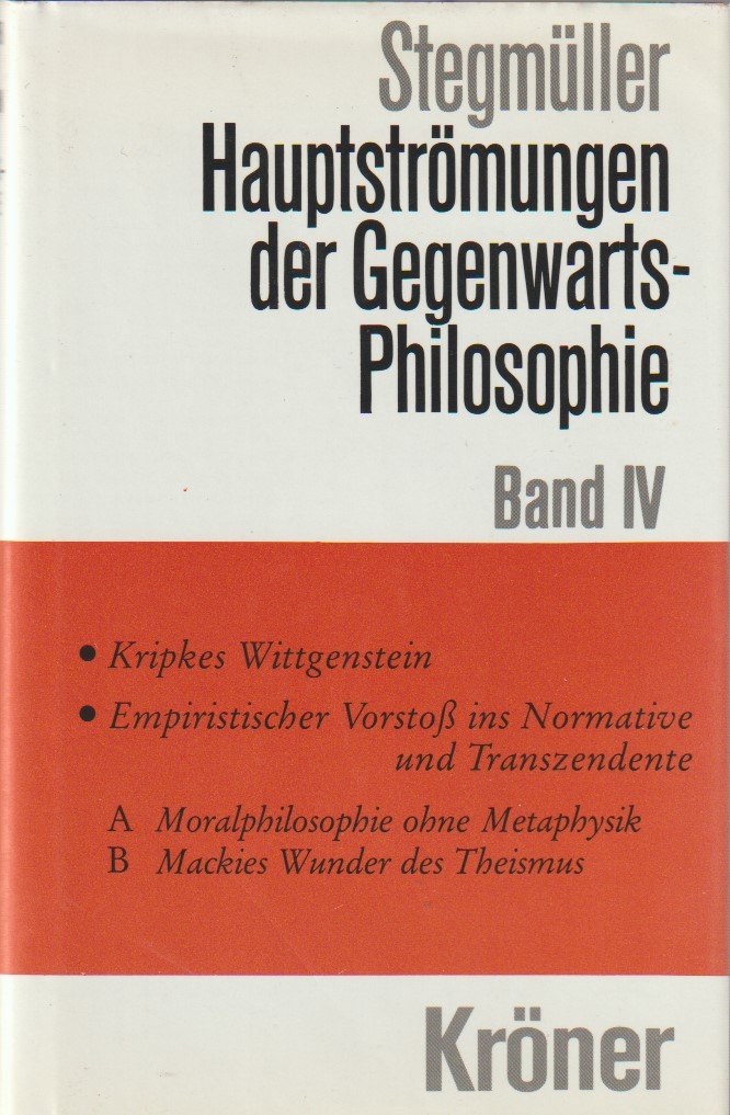 Hauptstromungen der Gegenwartsphilosophie, Bd. 4 Hauptstromungen der Gegenwartsphilosophie, Bd. 4
