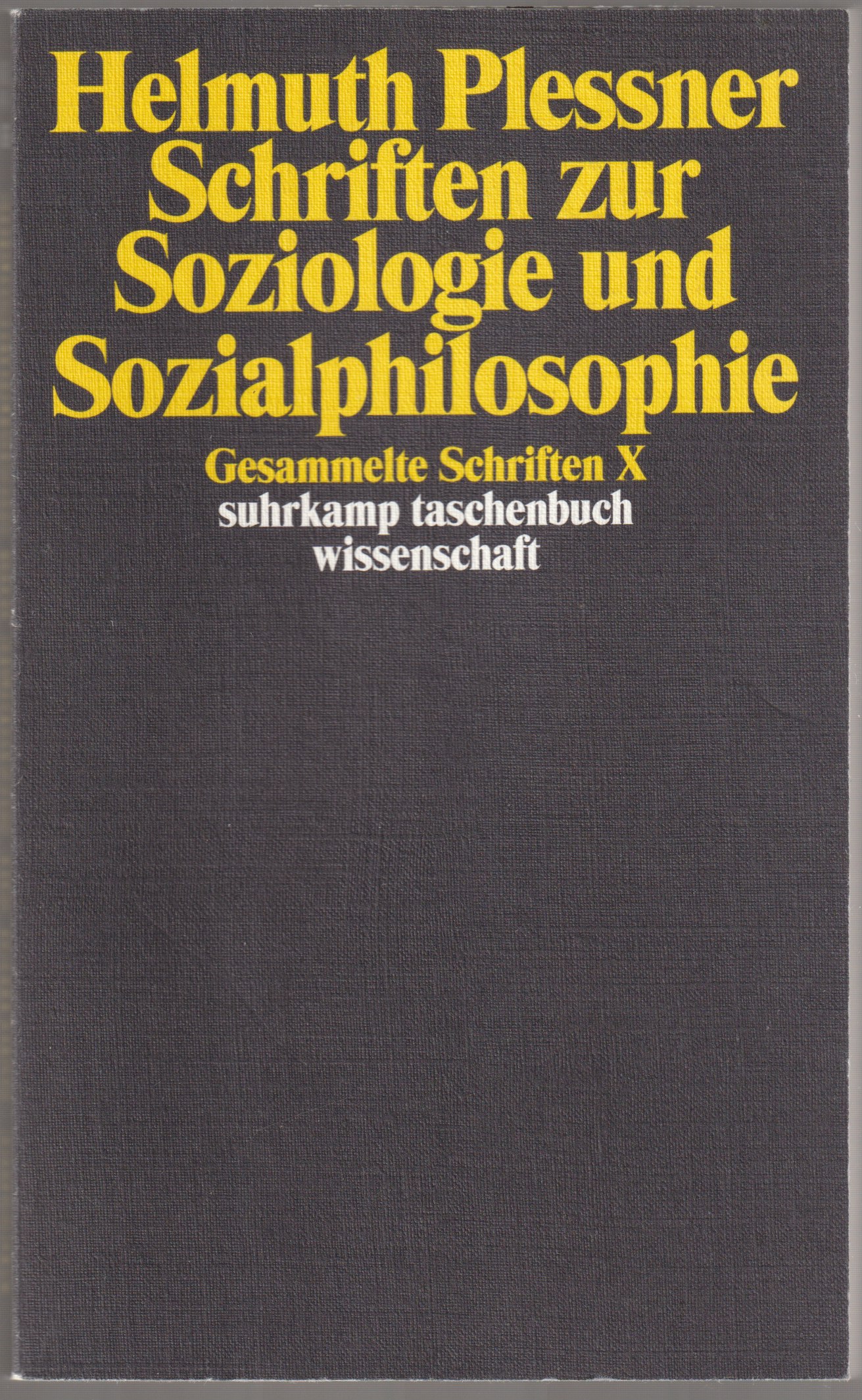 Schriften zur Soziologie und Sozialphilosophie. Schriften zur Soziologie und Sozialphilosophie.