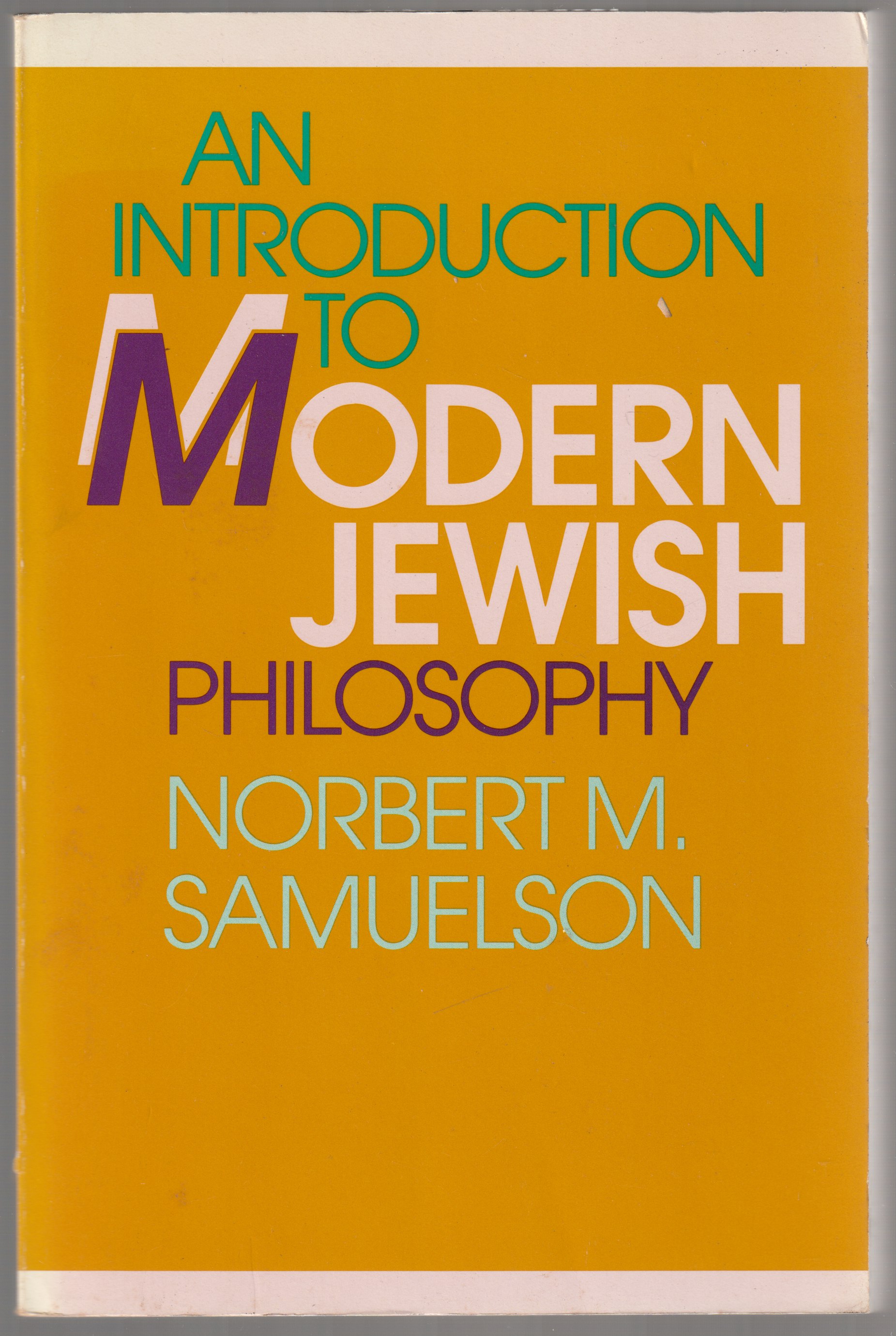 An introduction to modern Jewish philosophy