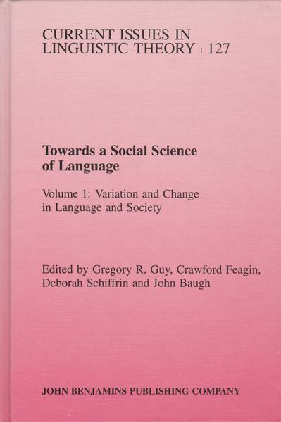 Variation and change in language and society Variation and change in language and society