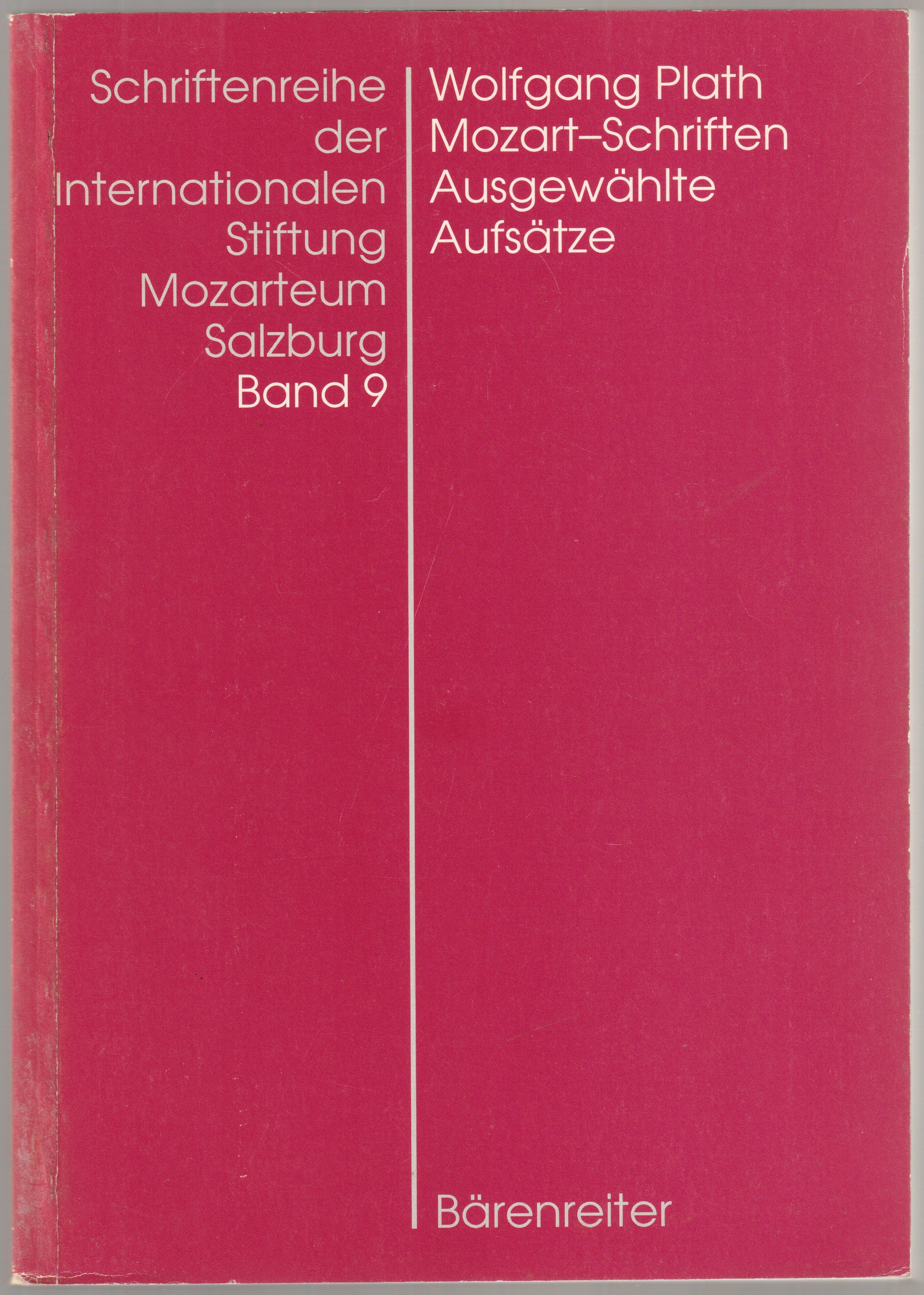 Mozart-Schriften : ausgewahlte Aufsatze