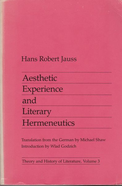 Aesthetic experience and literary hermeneutics