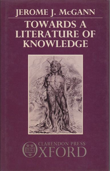 Towards a literature of knowledge. Towards a literature of knowledge.