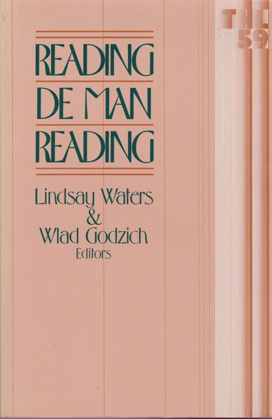 Reading de Man reading Reading de Man reading