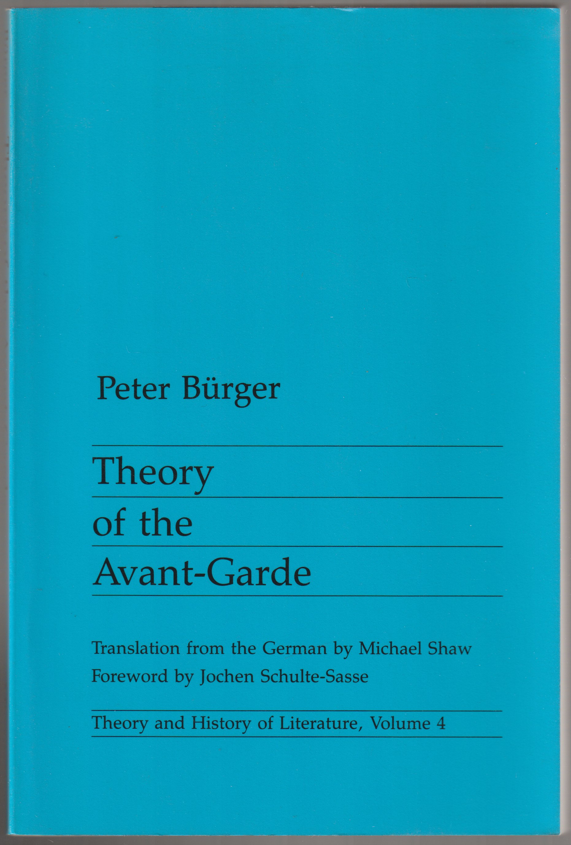Theory of the avant-garde