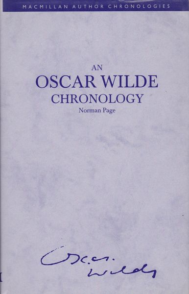 An Oscar Wilde chronology