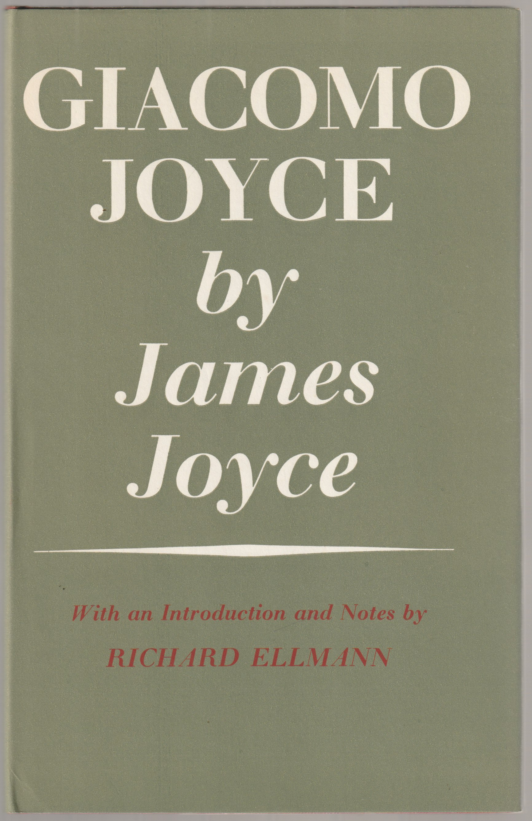 Giacomo Joyce Giacomo Joyce