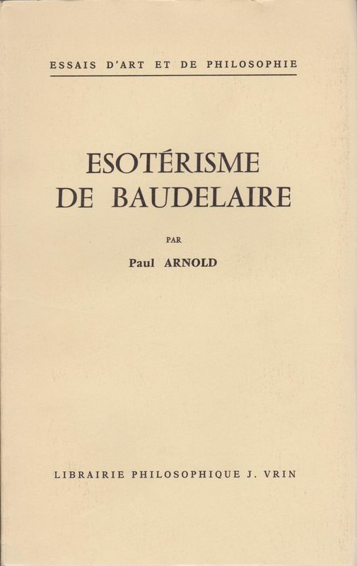 Esoterisme de Baudelaire.