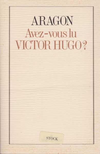Avez-vous lu Victor Hugo? Avez-vous lu Victor Hugo?