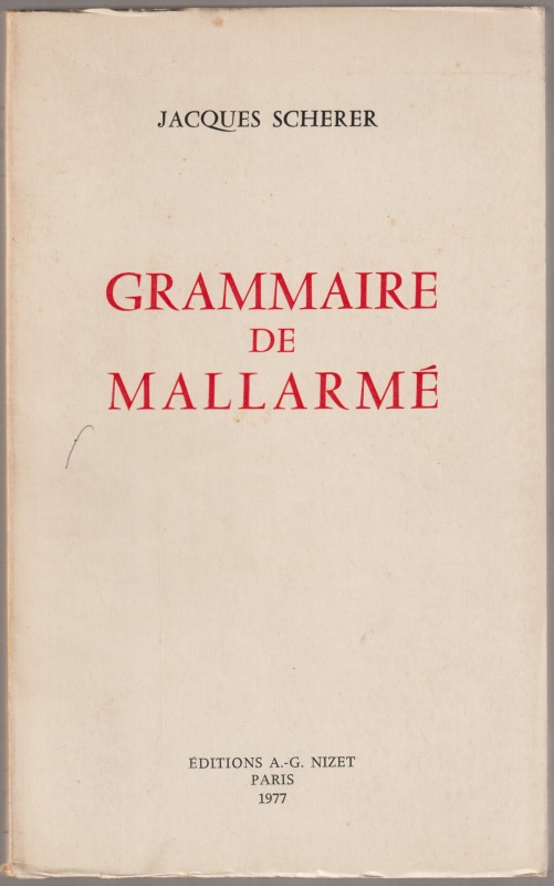 Grammaire de Mallarme.