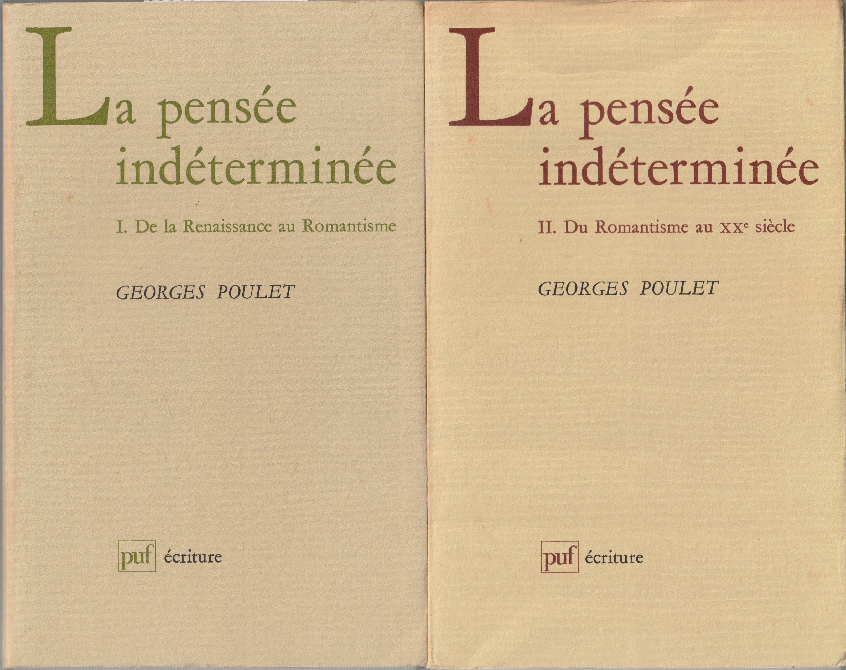 La pensee indeterminee., 1-2 La pensee indeterminee., 1-2
