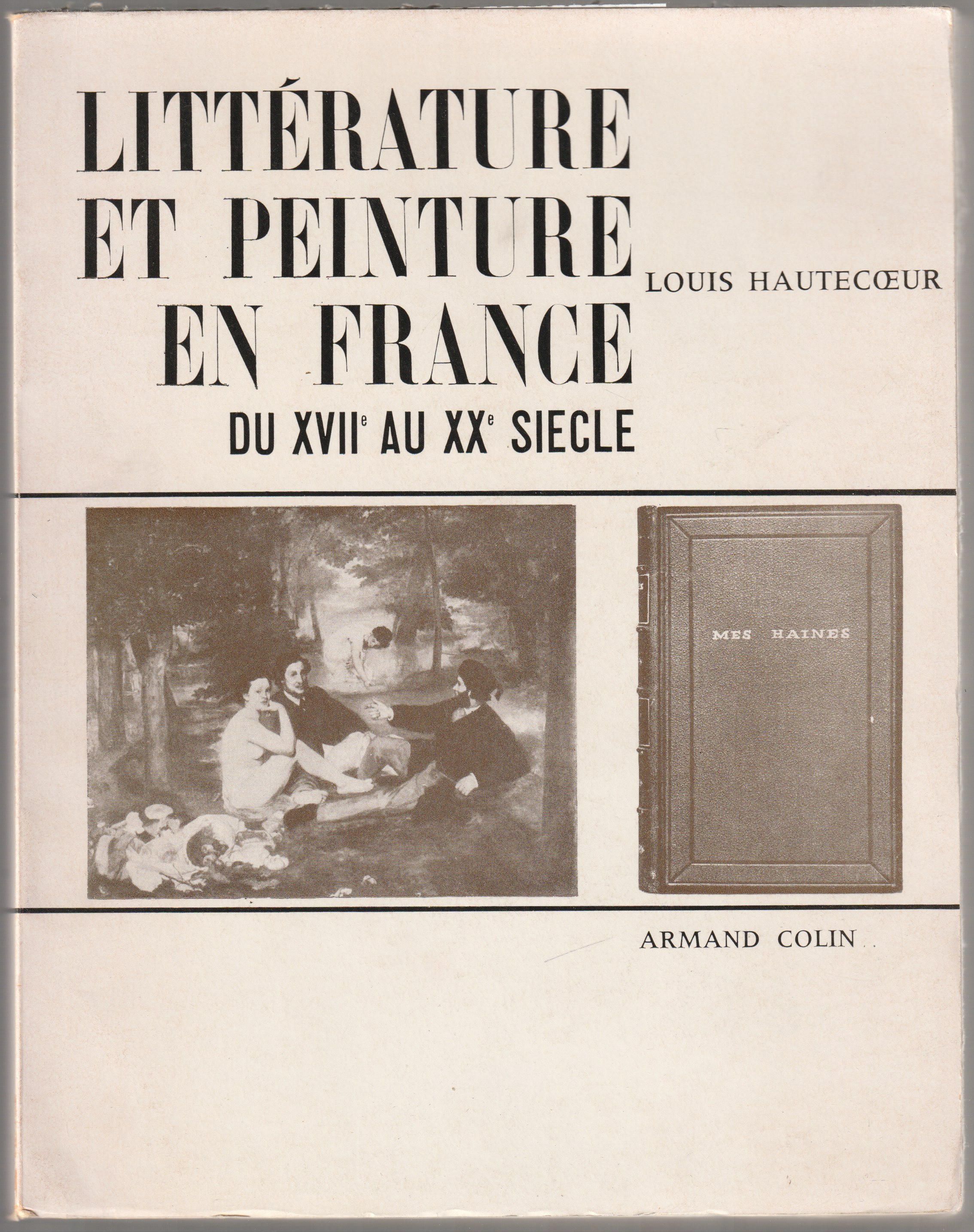 Litterature et peinture en France : du XVIIe au XXe siecle
