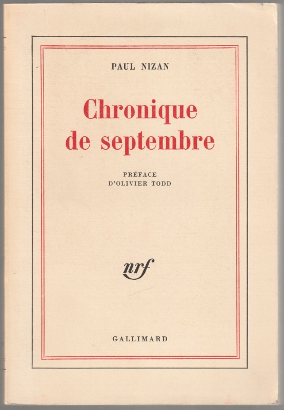 Chronique de septembre.