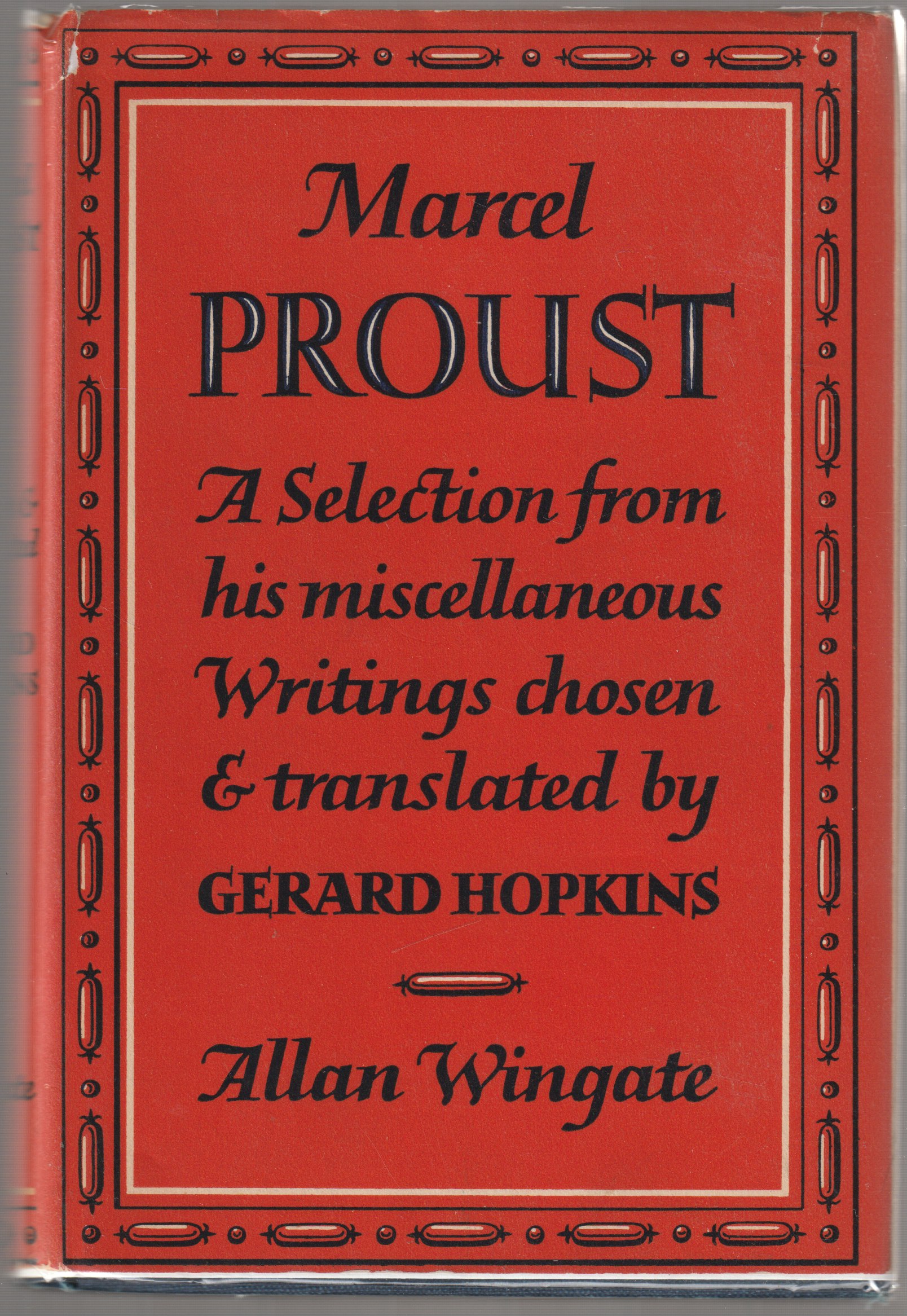 Marcel Proust : a selection from his miscellaneous writings.